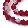 Imitate Austrian Crystal Bicone Frosted Glass Beads Strands GLAA-F029-TM2mm-A27-3