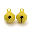 Spray Painted Brass Bell Pendants LS-KK-G281-H11-1