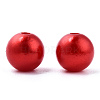 Spray Painted ABS Plastic Imitation Pearl Beads OACR-T015-05B-13-2