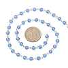 Handmade 304 Stainless Steel Glass Rondelle Link Chains AJEW-JB01460-02-4
