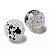 Transparent Crackle Glass Beads GLAA-D012-02E-4