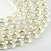 Electroplate Glass Beads Strands X-EGLA-Q062-8mm-A02-1