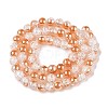 Electroplated Crackle Glass Beads Strands X-EGLA-N014-6mm-01-2