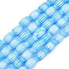 Handmade Millefiori Glass Oval Bead Strands LK-Z001-01B-02-1