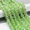 Spray Painted Crackle Glass Beads Strands CCG-Q001-10mm-11-1