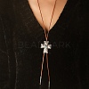 Alloy Pendant Necklaces with  Synthetic Turquoise NJEW-A022-02A-1