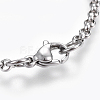 304 Stainless Steel Rolo Chain Bracelets BJEW-P239-02E-3