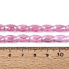 Anti-Tarnish Electroplate Glass Beads Strands EGLA-Q130-02A-12-4