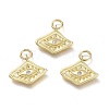 Brass Micro Pave Cubic Zirconia Pendants KK-P188-C03-G-1