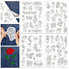 4 Sheets 11.6x8.2 Inch Stick and Stitch Embroidery Patterns DIY-WH0455-005-1