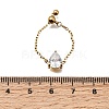 304 Stainless Steel Pave Cubic Zirconia Adjustable Chain Rings RJEW-P189-01A-G-3