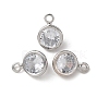 Brass Glass Pendants X-KK-C253-03P-1
