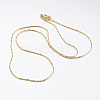 Brass Chain Necklaces X-MAK-L009-02G-2