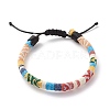 Ethnic Tribal Cloth Braided Bead Bracelet BJEW-JB07483-5
