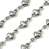 304 Stainless Steel Heart Link Chains CHS-A017-02B-P-1