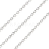 Anti-Tarnish Rhodium Plated 925 Sterling Silver Cable Chains STER-E072-02P-03-1