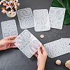Craftdady 6Pcs DIY Geometry Earrings Silicone Resin Casting Molds DIY-CD0001-27-5