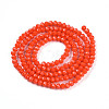 Opaque Solid Color Imitation Jade Glass Beads Strands EGLA-A044-P2mm-D03-3