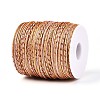 100M Segment Dyed Round Nylon & PET & Polyester Metallic Braided Cord OCOR-N009-01F-3