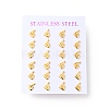 304 Stainless Steel Tiny Castle Stud Earrings with 316 Stainless Steel Pins for Women EJEW-J043-17G-3