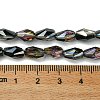 Transparent Electroplate Glass Beads Strands GLAA-K064-03B-HP01-4