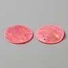 Natural Capiz Shell Pendants BSHE-WH0004-10B-1