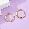 Ion Plating(IP) 304 Stainless Steel Huggie Hoop Earrings EJEW-F111A-17mm-G-5