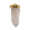 Natural Rose Quartz Pointed Pendants STAS-K273-03G-01-1