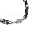304 Stainless Steel Byzantine Chain Bracelets for Men BJEW-B093-05EBP-3