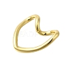 Rack Plating Brass Heart Linking Rings KK-M079-04G-2