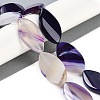 Natural Purple Banded Agate Beads Strands G-C141-A01-01-2