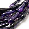 Dyed Teardrop Natural Agate Beads Strands X-G-I182-08-2