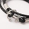 3-Loop Imitation Leather Wrap Bracelets BJEW-J114-01A-2