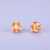 Printed Round Silicone Focal Beads SI-JX0056A-201-1