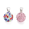 Polymer Clay Rhinestone Pendants RB-S055-12C-M-2