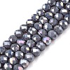 Electroplate Glass Beads Strands EGLA-A044-P6mm-B10-1