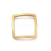 Brass Open Back Bezel Link Rings KK-B152-08C-G-1