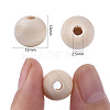 Unfinished Natural Wood Beads X-WOOD-S651-A12mm-LF-3
