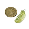 Electroplated Natural Quartz Crystal Pendants PALLOY-JF02797-2