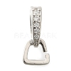 925 Sterling Silver Micro Pave Clear Cubic Zirconia Twister Clasps STER-U006-09P-1