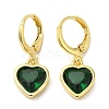 Real 18K Gold Plated Brass Dangle Leverback Earrings EJEW-L268-006G-03-1