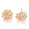 Brass Stud Earring Findings X-KK-T038-494G-2