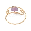 Copper Wired Gemstone Finger Rings RJEW-JR00978-5
