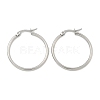 Tarnish Resistant 304 Stainless Steel Hoop Earrings EJEW-F105-09P-4