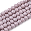 Opaque Solid Color Glass Beads Strands LS-GLAA-T032-P4mm-07-1