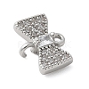 Brass Micro Pave Cubic Zirconia Connector Charms KK-U056-53P-2