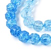 Crackle Transparent Glass Beads Strands GLAA-Q108-02A-03-3