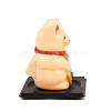 ABS Plastic Solar Powered Maneki-neko Figurines DJEW-B017-01B-02-3