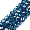 Electroplate Glass Beads Strands EGLA-A044-T6mm-B27-1