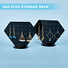 Diamond Shape Opaque Acrylic Earring Display Stands EDIS-WH0031-09A-5